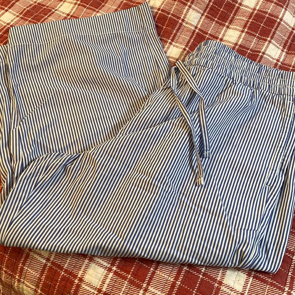Striped Blue Ankle Pants